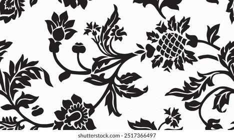 retro vintage flowers mix match florals seamless pattern design in vector