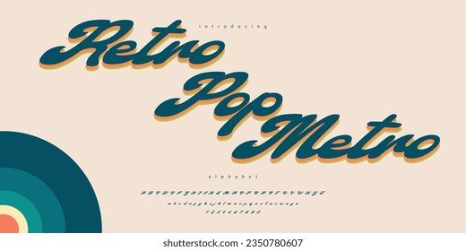 Retro Vintage Font Design Alphabet Style