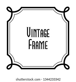 Retro vintage frame vector