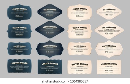 Retro vintage frames collection vector illustration. Vector set vintage labels. Vector illustration EPS 10