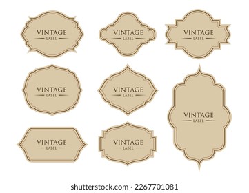 Retro vintage frames collection vector illustration