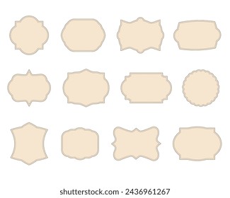 Retro vintage frames collection vector illustration