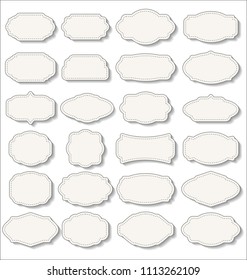 Retro vintage frames and labels collection
