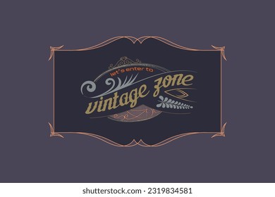 retro vintage freehand drawing vector graphic work