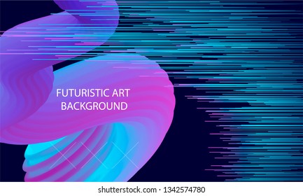 Retro vintage futuristic geometric lines style abstract background vector illustration bright neon colors