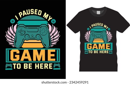 Retro vintage game controller related t-shirt design. Oldschool gamer text. Monochrome joystick set. Quotes about gaming. Vector vintage illustration.