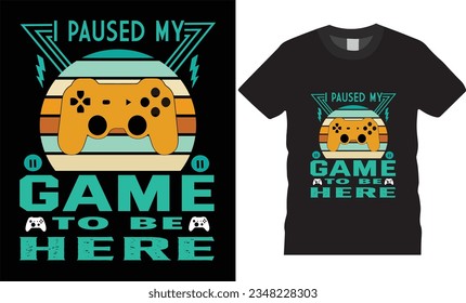 Retro vintage game controller related t-shirt design. Oldschool gamer text. Monochrome joystick set. Quotes about gaming. Vector vintage illustration.