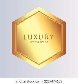 Retro vintage golden badges and labels