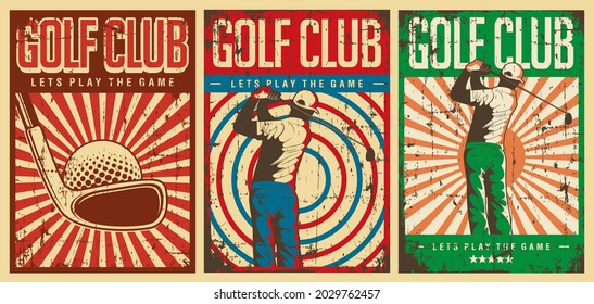 Retro Vintage Golf Club Poster Sign