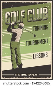 Retro Vintage Golf Poster Sign