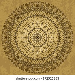 Retro Vintage greeting card. Vector background. Card or invitation. Vintage decorative elements. Hand drawn background. Islam, arabic, indian, ottoman motifs.