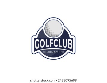 Retro Vintage Hipster Golf Vector Logo.