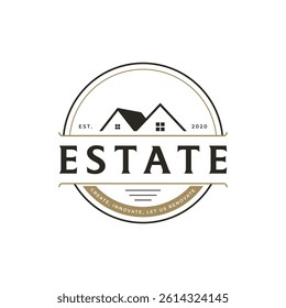 Retro vintage home building construction repair logo design.