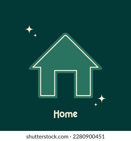 Retro vintage home vector icon illustration