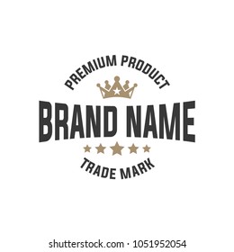 Retro Vintage Insignia, Logotype, Label or Badge Vector design element, business sign template.