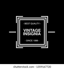 Retro Vintage Insignia, Logotype, Label or Badge Vector design element, business sign template