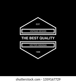 Retro Vintage Insignia, Logotype, Label or Badge Vector design element, business sign template