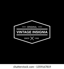 Retro Vintage Insignia, Logotype, Label or Badge Vector design element, business sign template