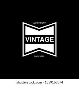Retro Vintage Insignia, Logotype, Label or Badge Vector design element, business sign template