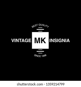 Retro Vintage Insignia, Logotype, Label or Badge Vector design element, business sign template