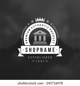 Retro Vintage Insignia, Logotype, Label or Badge Vector design element, business sign template. 
