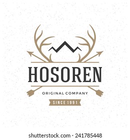Retro Vintage Insignia or Logotype Vector design element, business sign template.