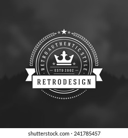 Retro Vintage Insignia or Logotype Vector design element, business sign template.