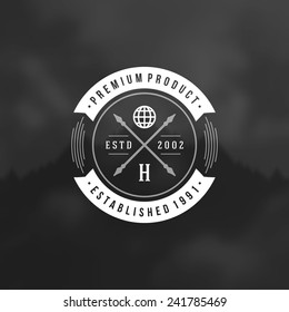 Retro Vintage Insignia or Logotype Vector design element, business sign template.