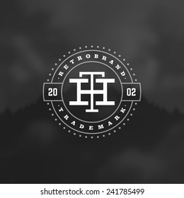 Retro Vintage Insignia or Logotype Vector design element, business sign template.