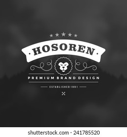 Retro Vintage Insignia or Logotype Vector design element, business sign template.
