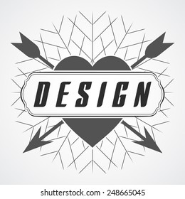 Retro Vintage Insignia or Logotype Vector design element, business sign template.