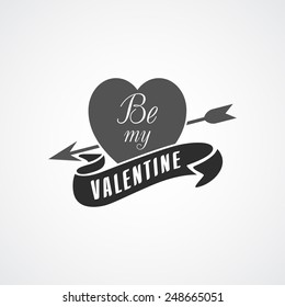 Retro Vintage Insignia or Logotype Vector design element, business sign valentines day template.