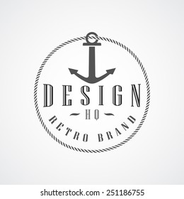 Retro Vintage Insignia or Logotype Vector design element, business sign template.