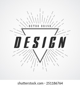 Retro Vintage Insignia or Logotype Vector design element, business sign template.