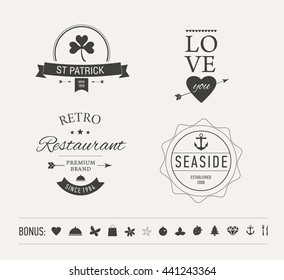 Retro Vintage Insignia or Logotype. Vector illustration.