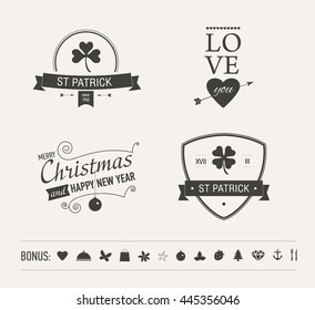 Retro Vintage Insignia or Logotype. Vector illustration.