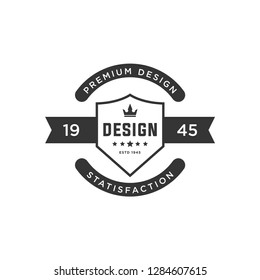 Retro Vintage Insignia Vector design element, business sign template. Vintage Shield Logo Design Element in Vintage Style for Logotype, Label, Badge, T-shirts and other design.