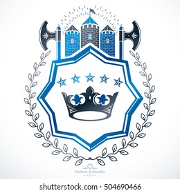 Retro vintage Insignia. Vector design element.