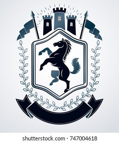 Retro vintage Insignia. Vector design element.