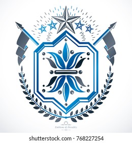 Retro vintage Insignia. Vector design element.