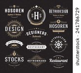 Retro Vintage Insignias or Logotypes set. Vector design elements, business signs, logos, identity, labels, badges and objects. 