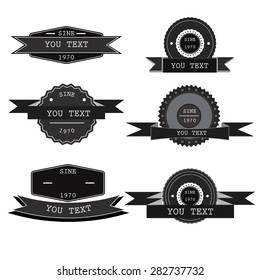 Retro Vintage Insignias or Logotypes set. 
