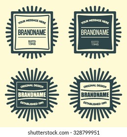 Retro Vintage Insignias or Logotypes set. Vector design elements, business signs, logos, identity, labels, badges and objects