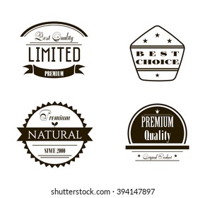 Retro Vintage Insignias or Logotypes set. Vector design elements, business signs, logos, identity, labels, badges and objects.