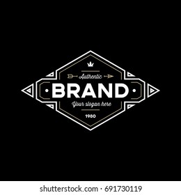 Retro Vintage Insignias or Logotypes set. Vector design elements, business signs, logos, identity, labels, badges and objects.