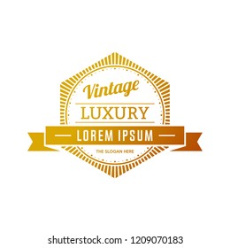 Retro Vintage Insignias or Logotypes. Vector design elements, business signs, logos, identity, labels, badges and objects.