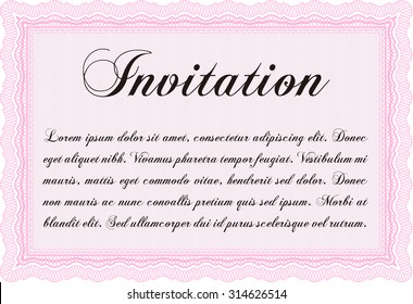 Retro vintage invitation. With background. Border, frame.Good design. 