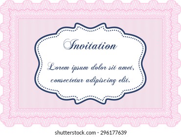Retro vintage invitation. Complex background. Good design. Customizable, Easy to edit and change colors.