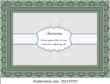 Retro vintage invitation. Customizable, Easy to edit and change colors.Lovely design. With background. 