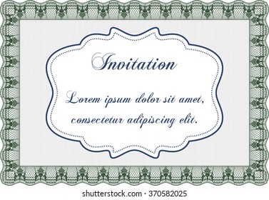 Retro vintage invitation. Customizable, Easy to edit and change colors.Beauty design. With linear background. 